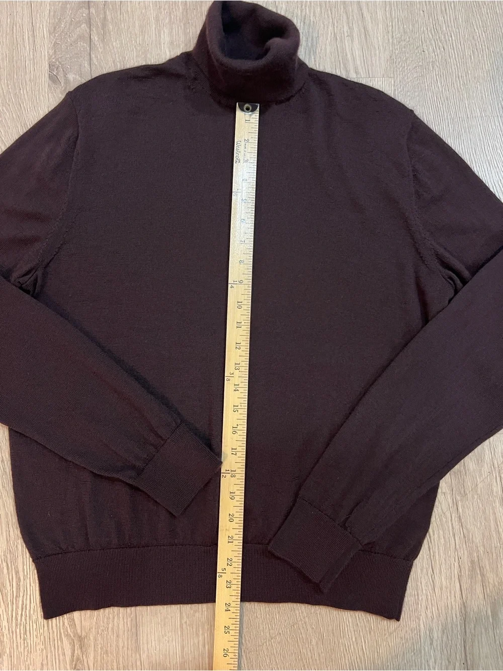 Banana Republic Men's 100% Merino Wool Turtleneck Sweater Size Large Brown